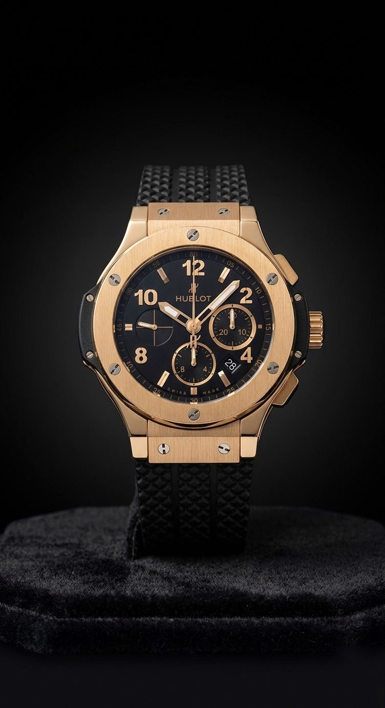 Hublot Big Bang Chronograph King Gold Matte Black Dial