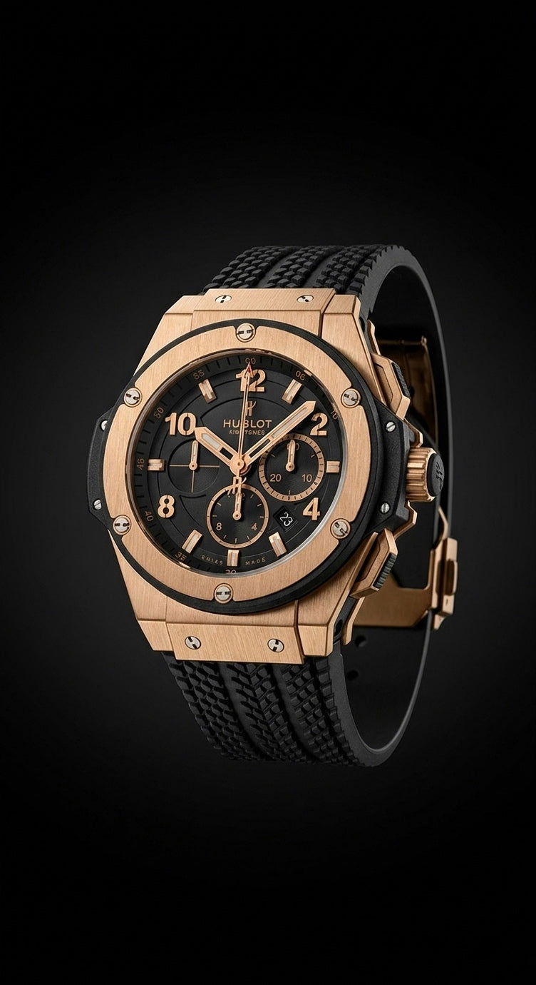 Hublot Big Bang Chronograph King Gold Matte Black Dial