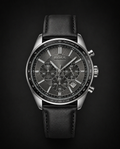 Hugo Boss Grand Prix Chronograph with Grey Dial and Black Leather Strap Original