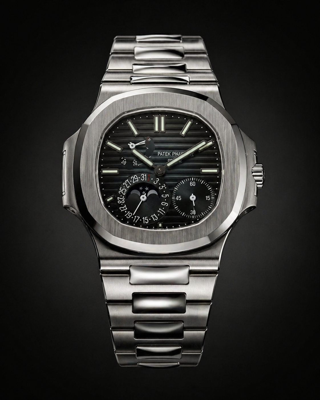 Patek Philippe Nautilus Stainless Steel with Black Blue Dial