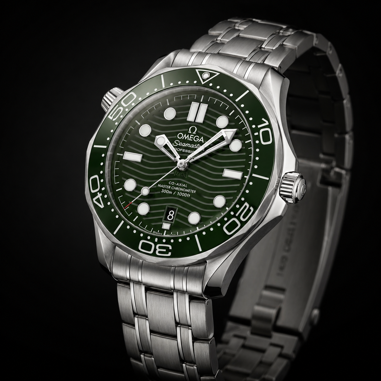 Omega Seamaster Co-Axial Master Chronometer Green Dial and Bezel Stainless Steel