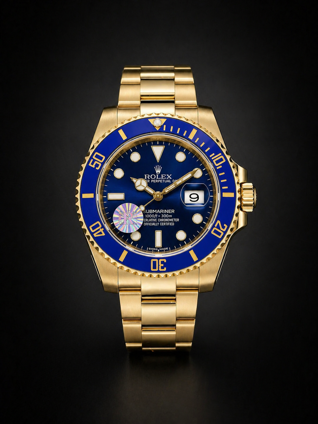 Rolex Submariner Date Blue Dial and Bezel Yellow Gold
