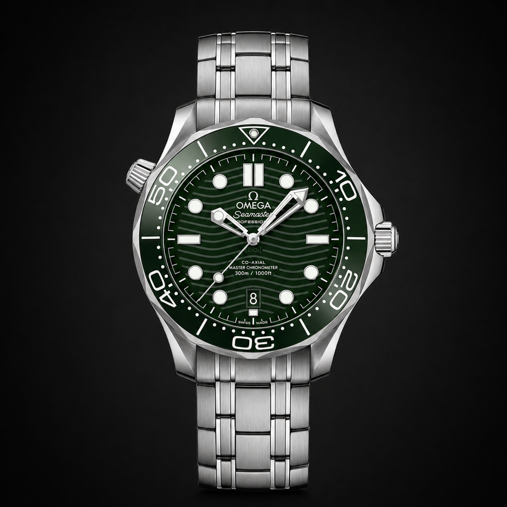 Omega Seamaster Co-Axial Master Chronometer Green Dial and Bezel Stainless Steel