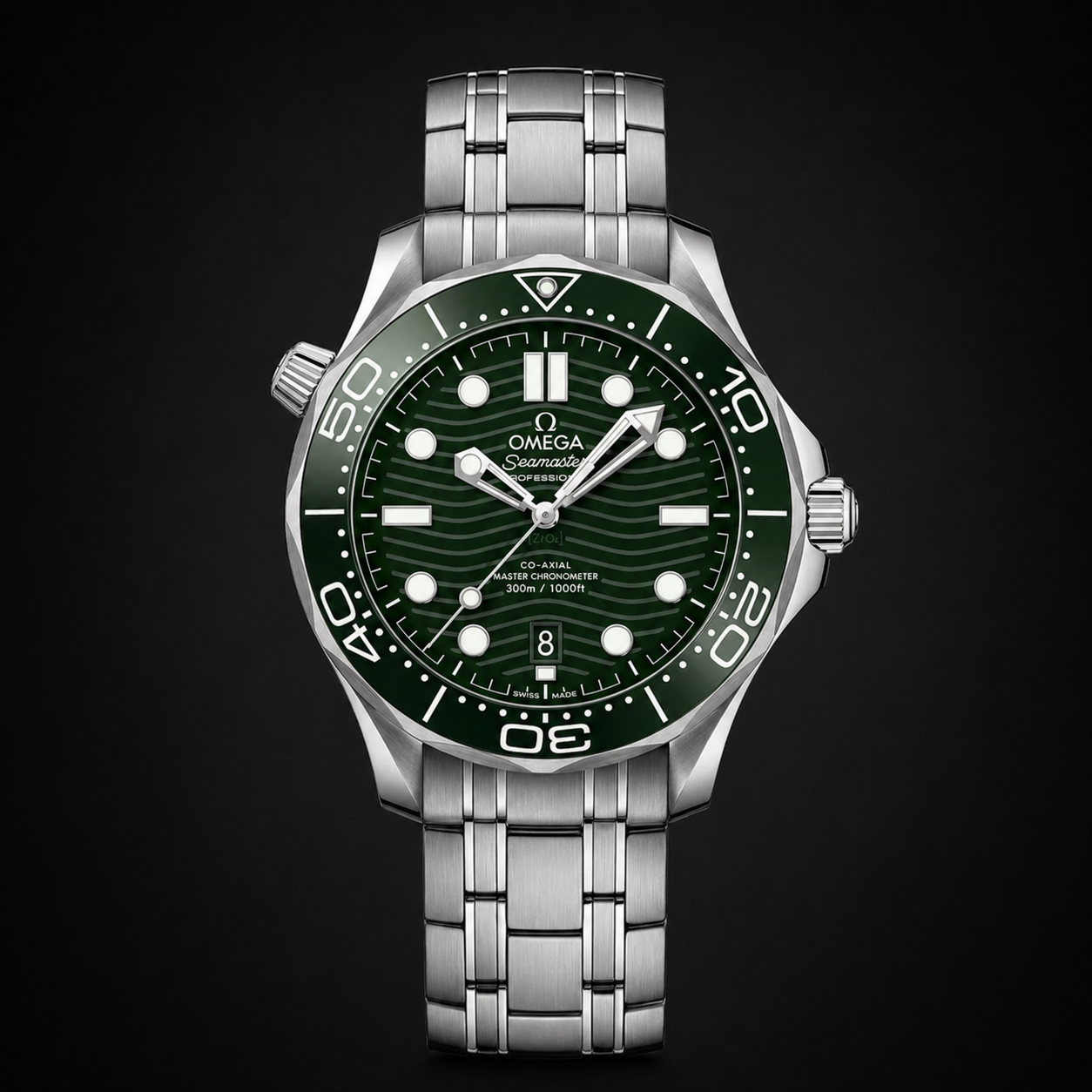 Omega Seamaster Co-Axial Master Chronometer Green Dial and Bezel Stainless Steel