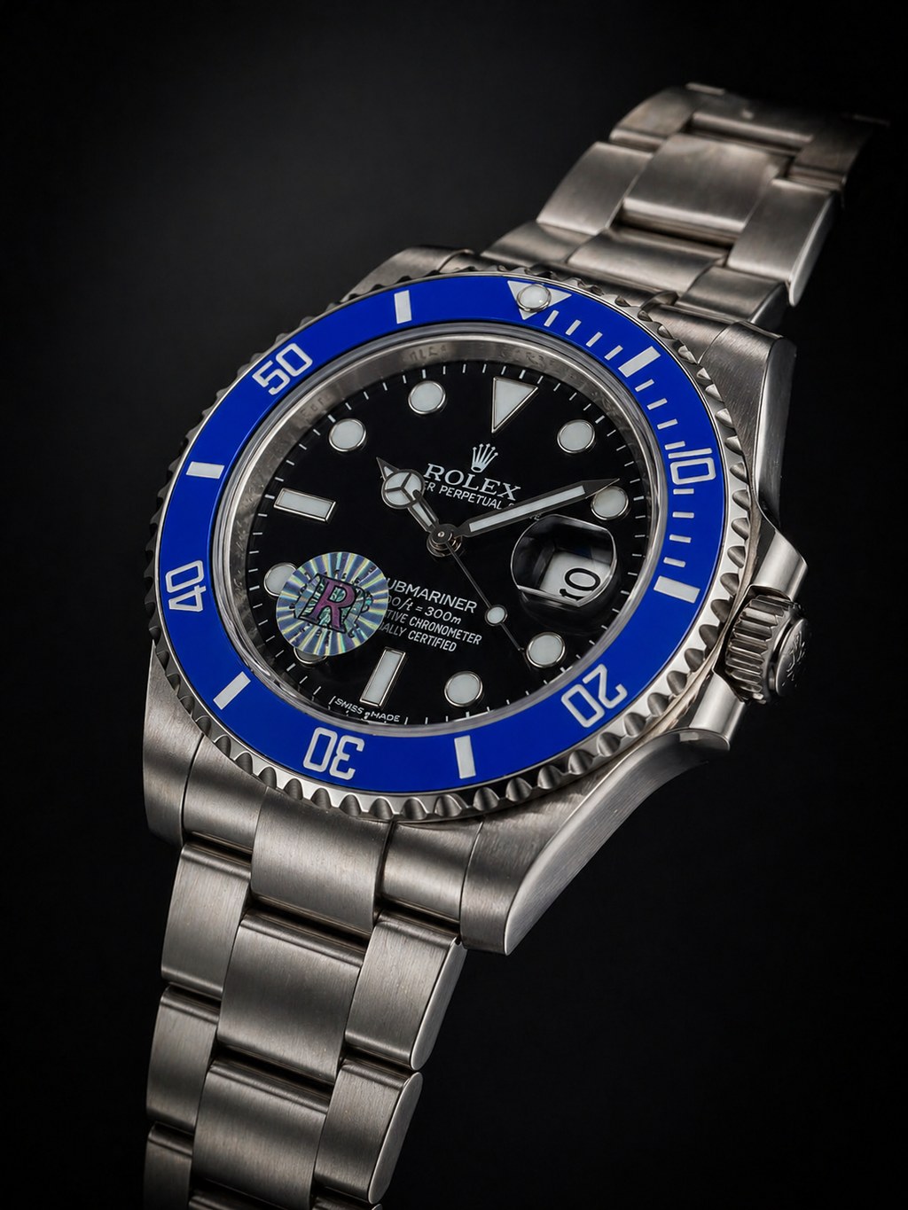 Rolex Submariner Date White Gold with Blue Cerachrom Bezel and Black Dial