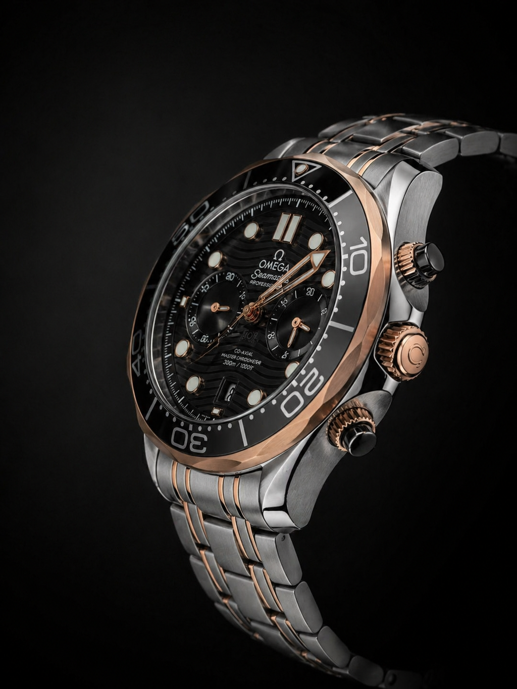 Omega Seamaster Diver Sedna Gold and Stainless Steel