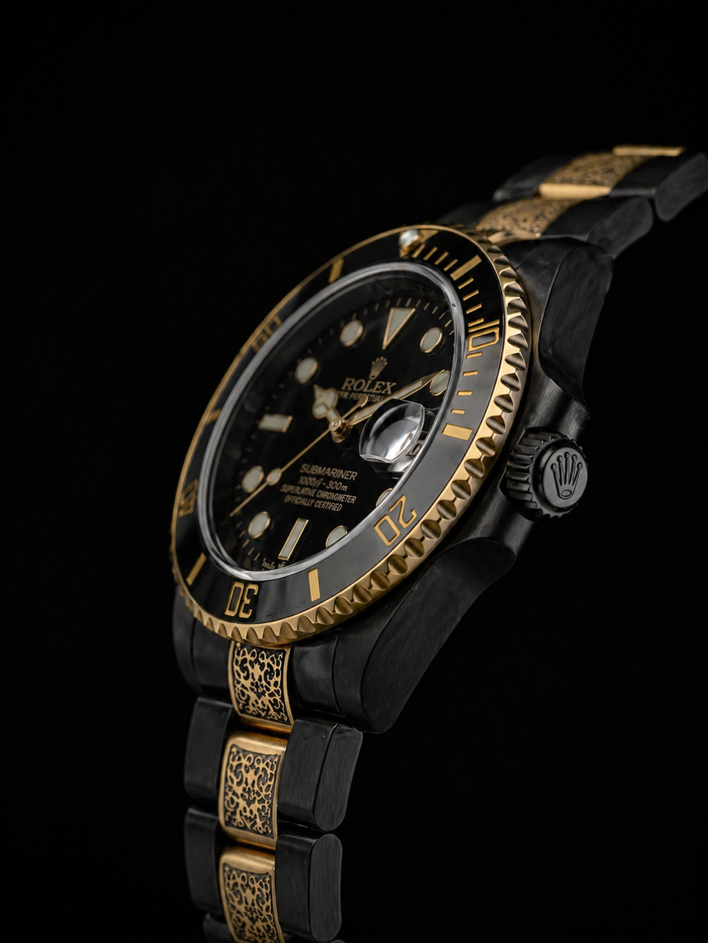 Rolex Submariner Date Custom Black and Gold