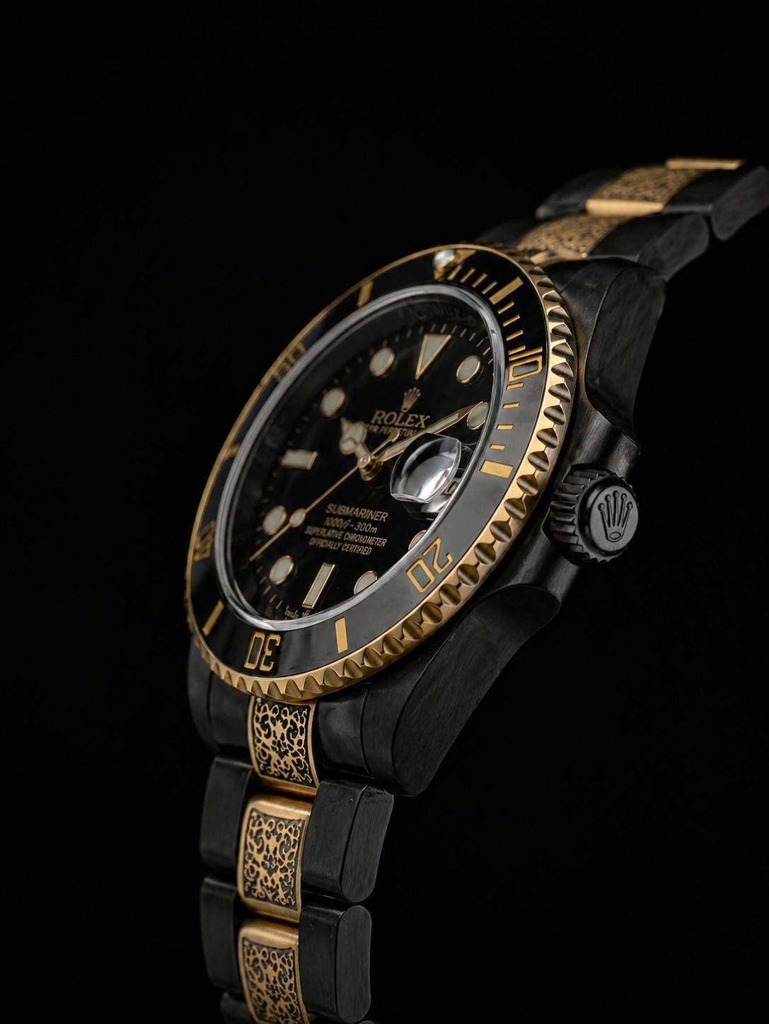 Rolex Submariner Date Custom Black and Gold