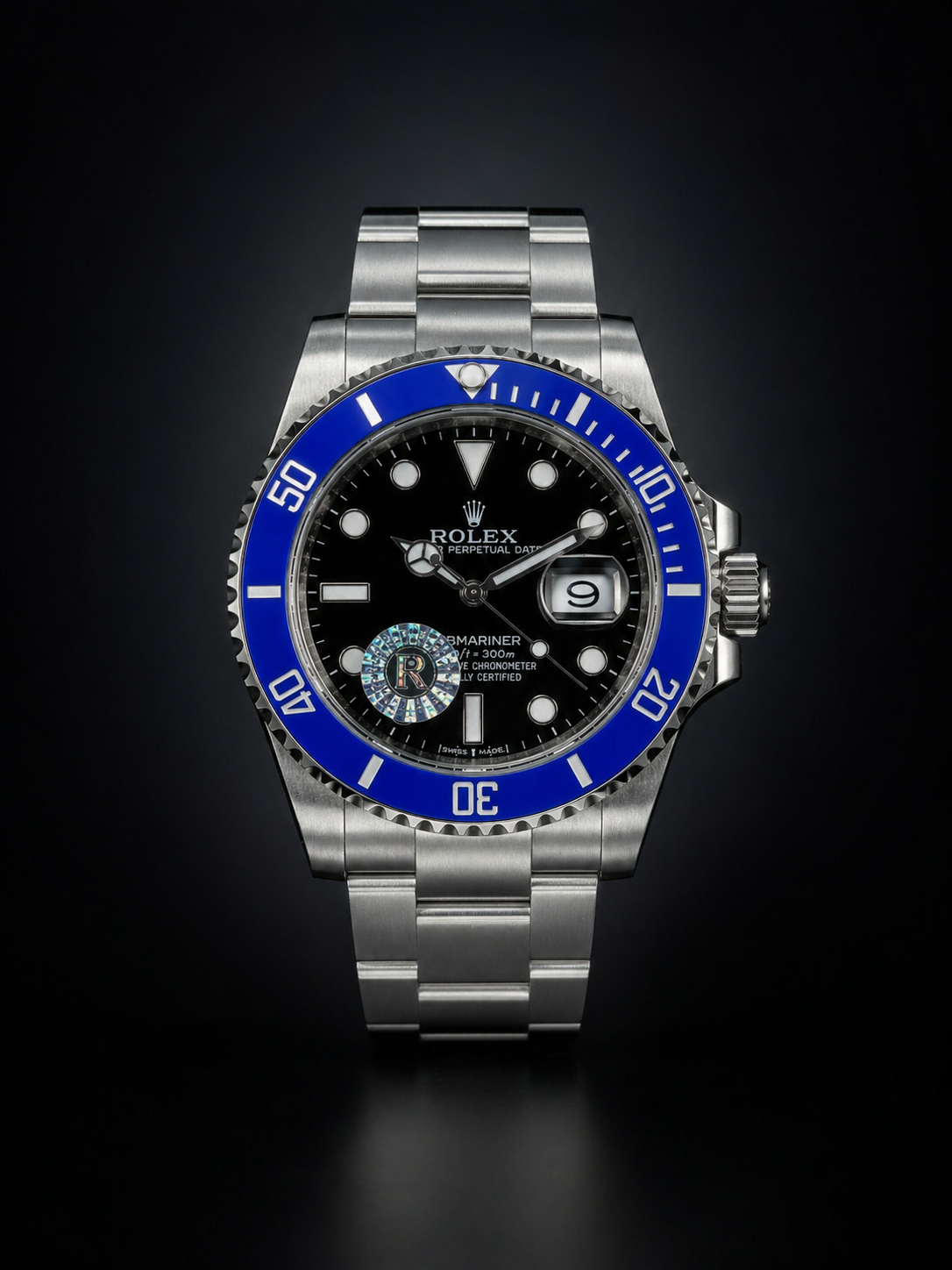Rolex Submariner Date White Gold with Blue Cerachrom Bezel and Black Dial