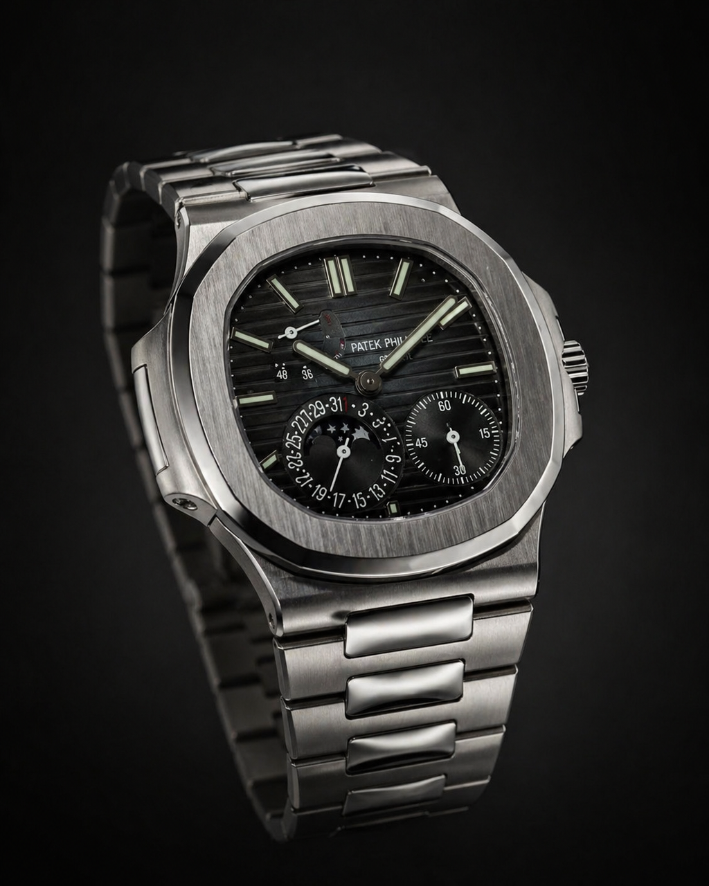 Patek Philippe Nautilus Stainless Steel with Black Blue Dial