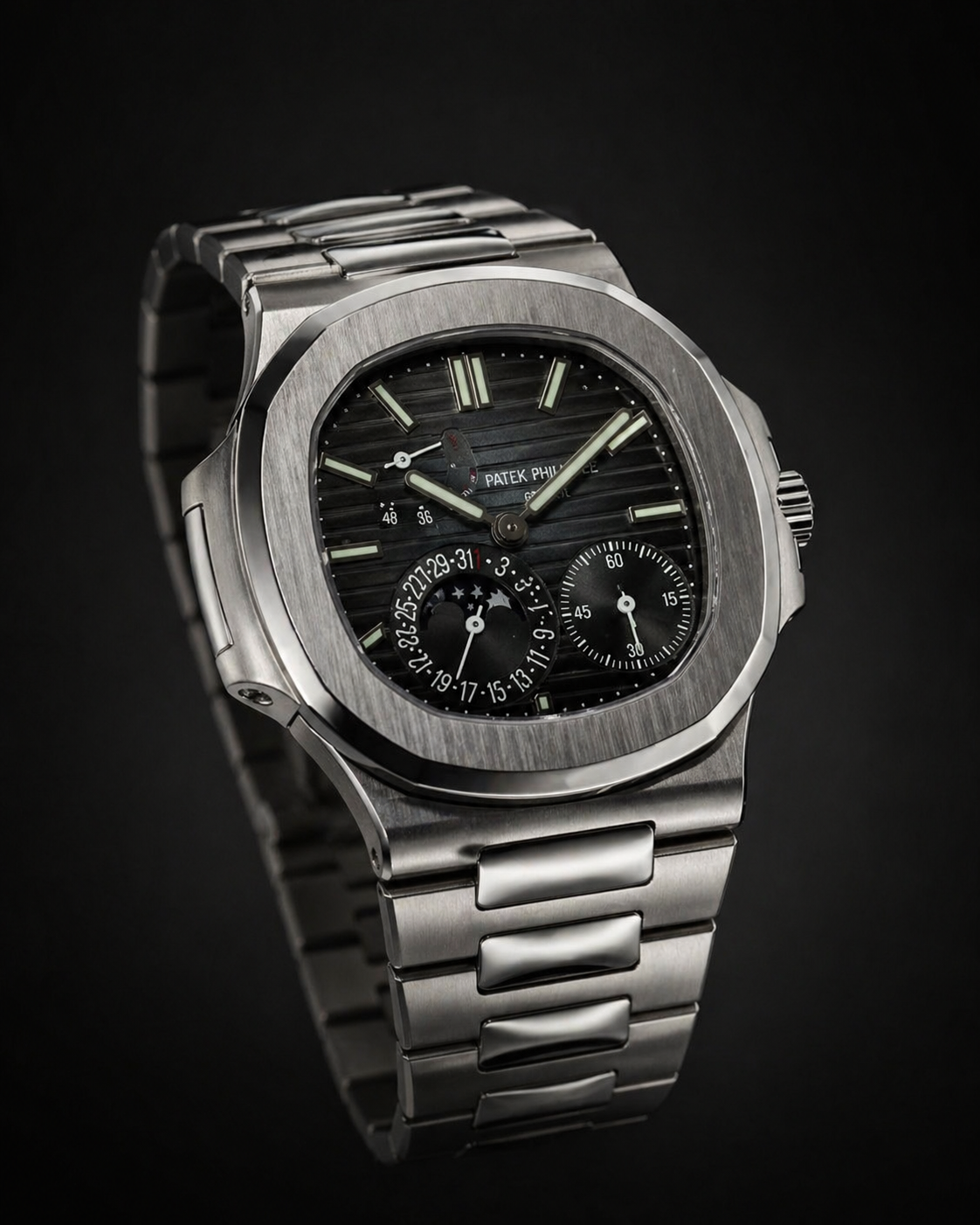 Patek Philippe Nautilus Stainless Steel with Black Blue Dial
