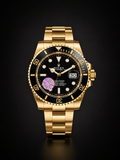 Rolex Submariner Date Black Dial and Bezel Yellow Gold