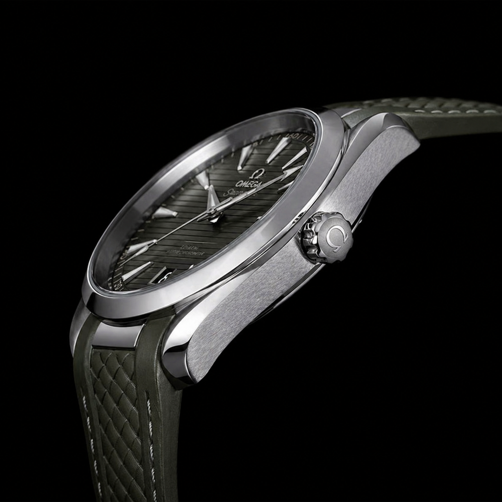 Omega Seamaster Aqua Terra Bay Green Dial on Green Rubber Strap