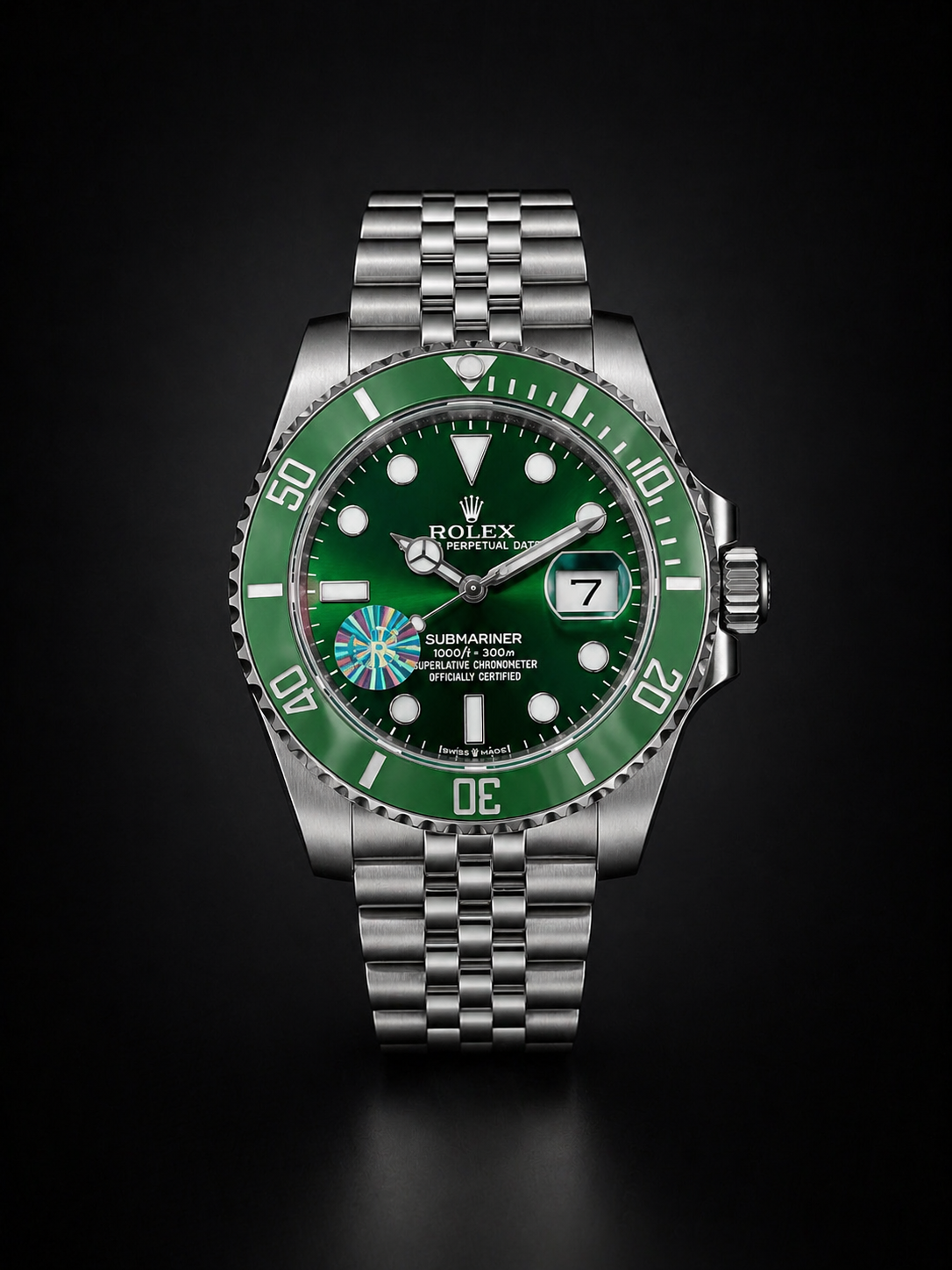Rolex Submariner Date Hulk Green Dial and Bezel Stainless Steel on Jubilee Bracelet