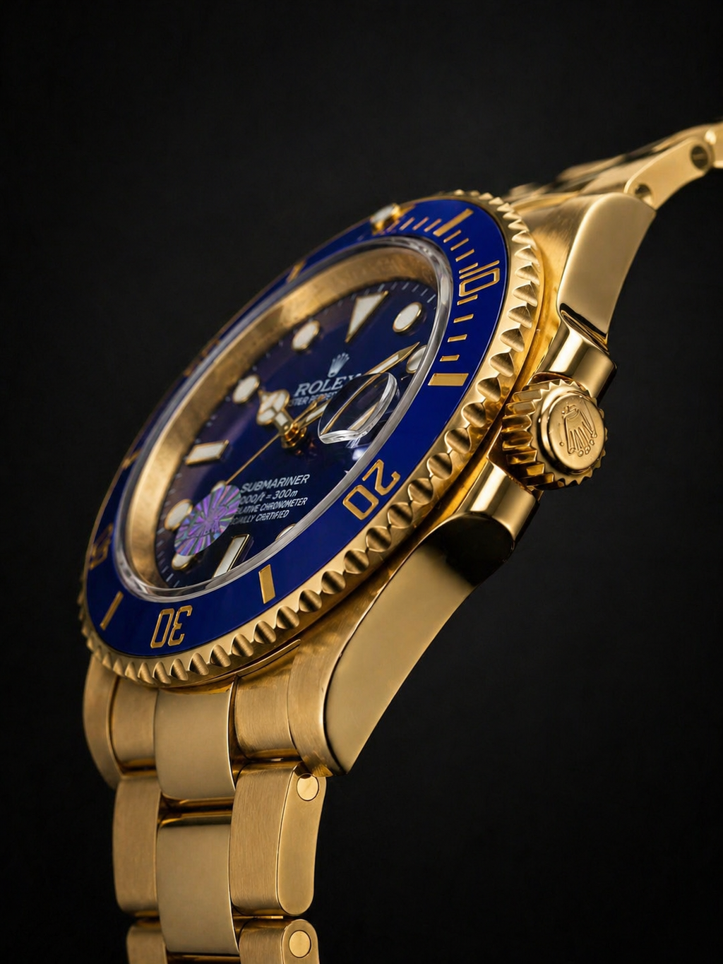 Rolex Submariner Date Blue Dial and Bezel Yellow Gold